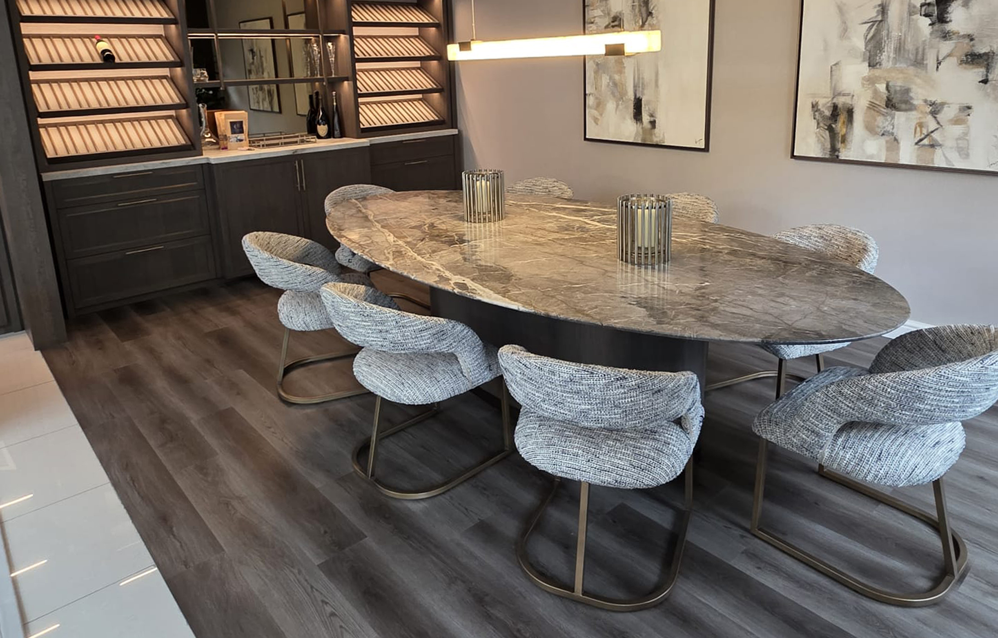 hand-picked Verona marble dining table